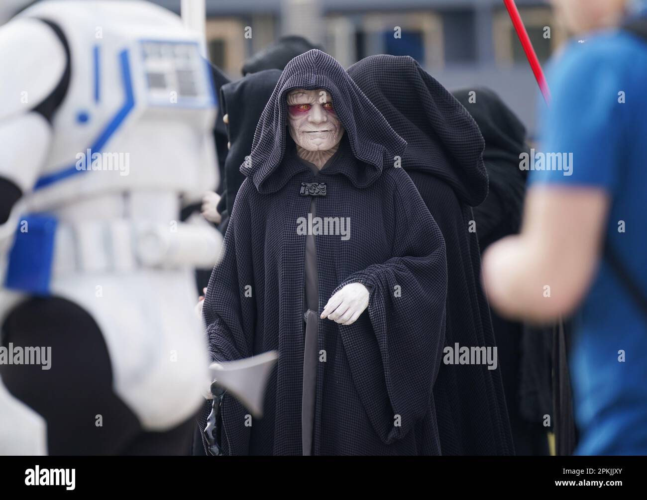 Visitors dressed in costumes during the Star Wars Celebration at the ExCel London in east London