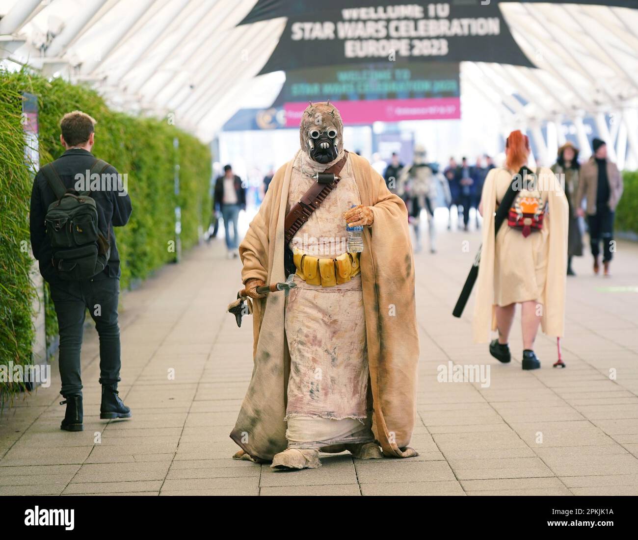 Visitors dressed in costumes during the Star Wars Celebration at the ExCel London in east London