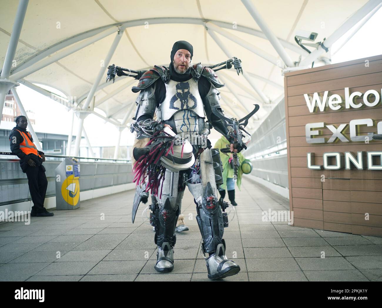 Visitors dressed in costumes during the Star Wars Celebration at the