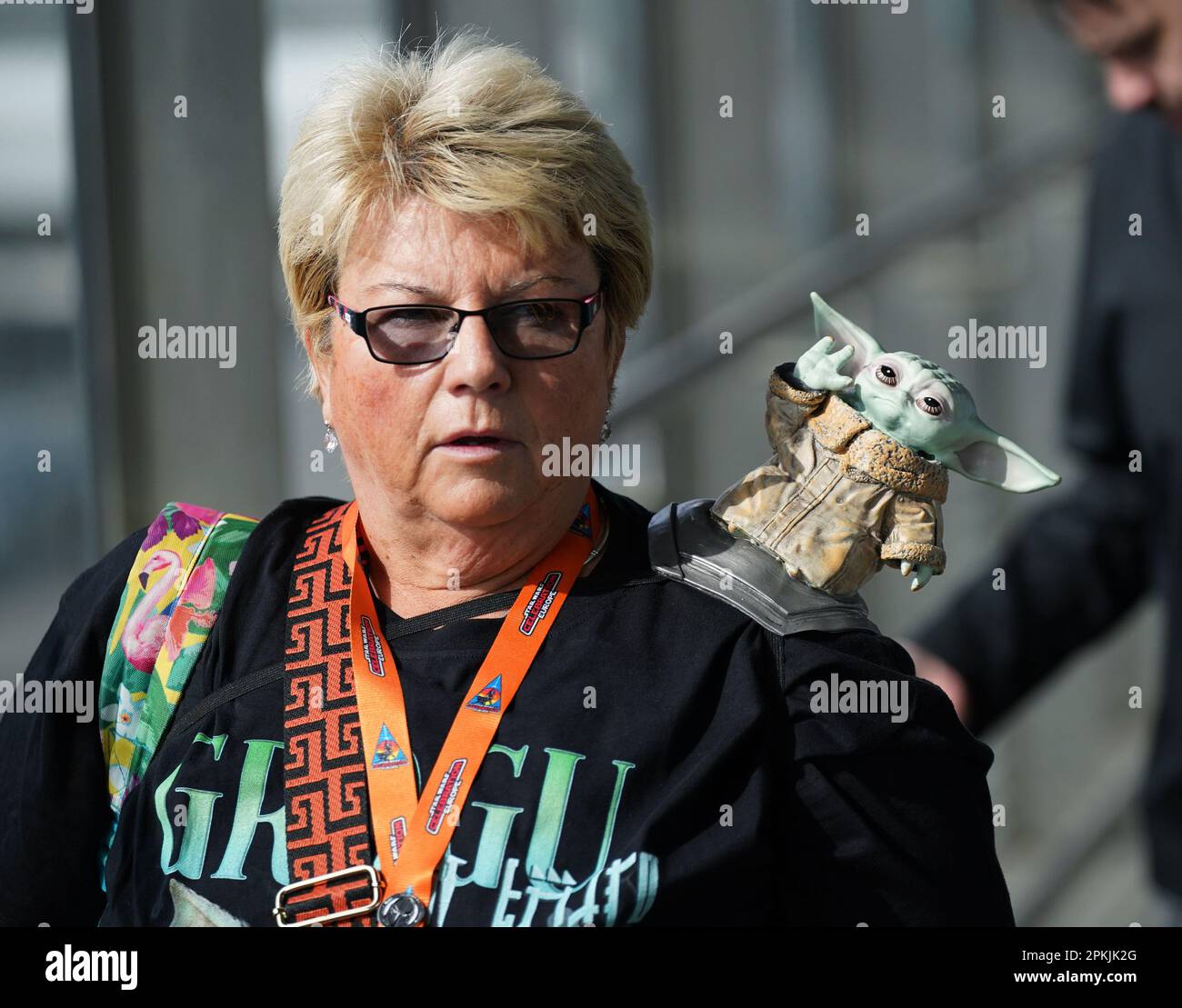 Visitors dressed in costumes during the Star Wars Celebration at the ExCel London in east London