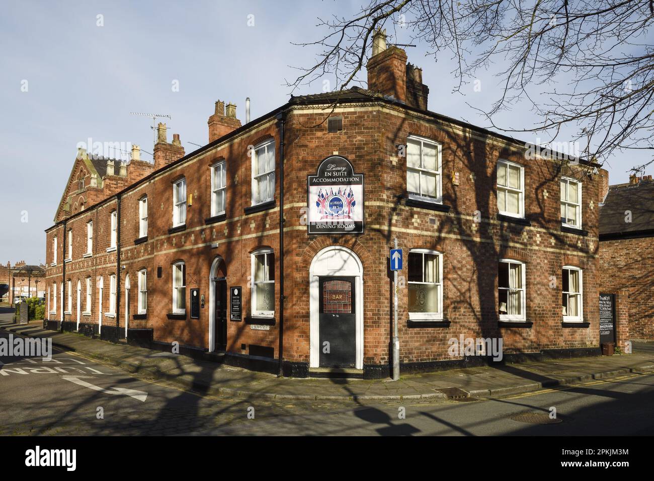 Exterior of the Albion pub on Albion Street Chester city centre UK Stock Photo
