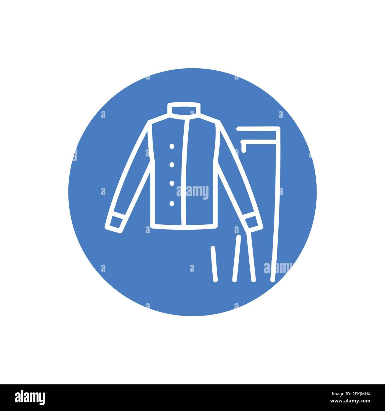 Protective suit black line icon. Safety uniform. Safety clothing Stock