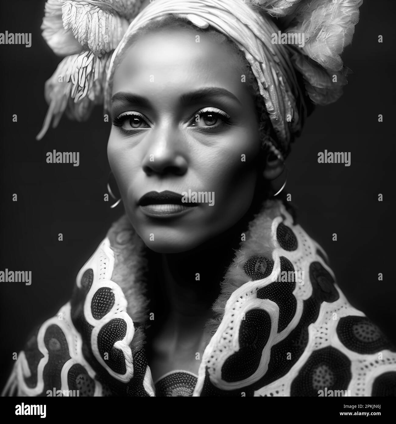 Art with AI AIgenerated portrait photos in fashion style photography