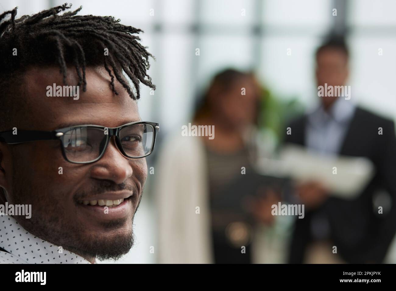 Closeup Portrait of a Young Black Man Stock Photo - Alamy