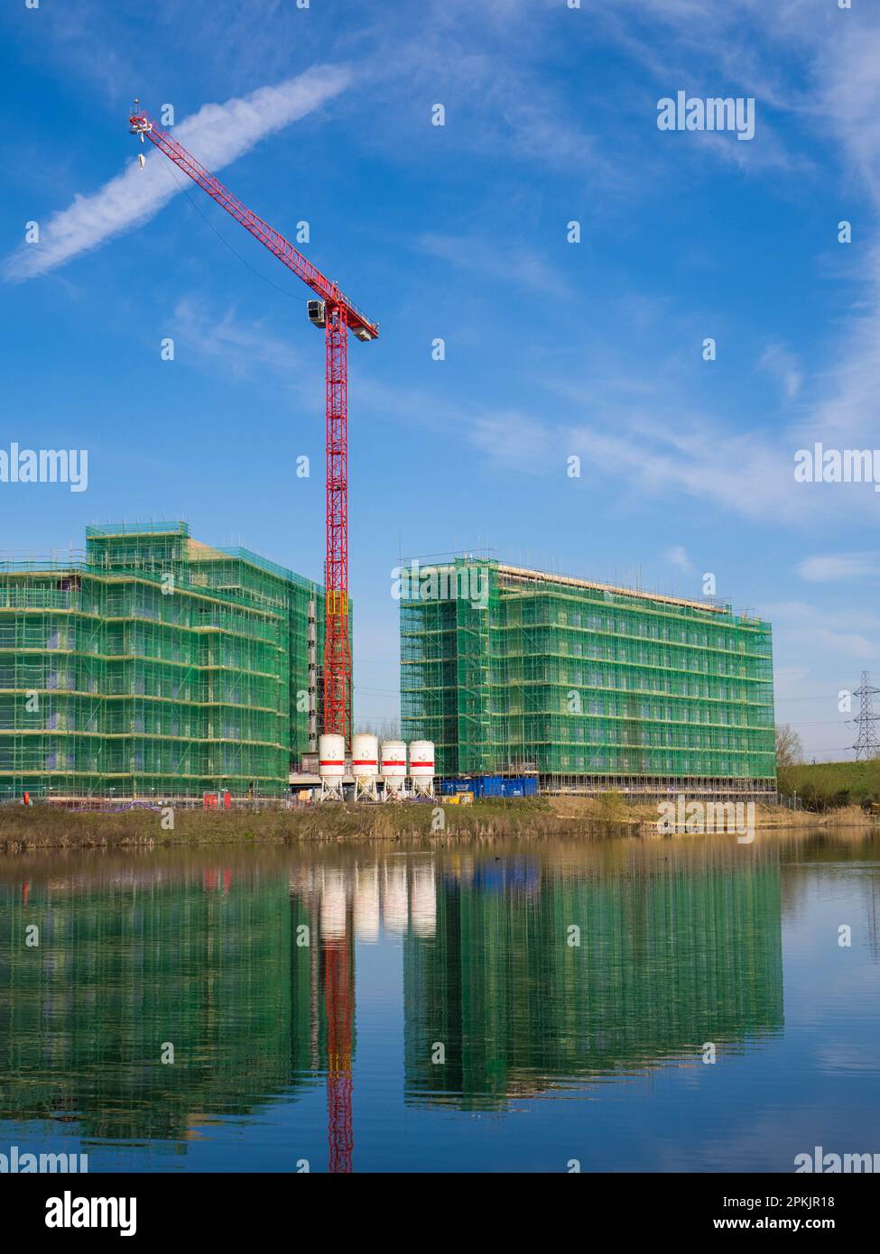 New Housing at Green Park Village, Green Park, Reading, Berkshire, England, UK, GB Stock Photo