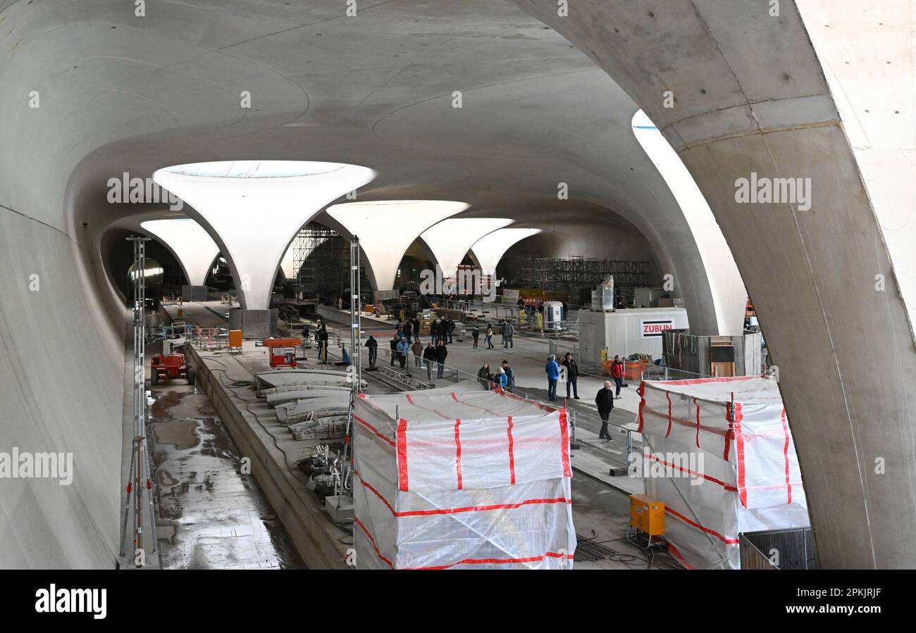 Stuttgart, Germany. 08th Apr, 2023. At the construction site of the new ...