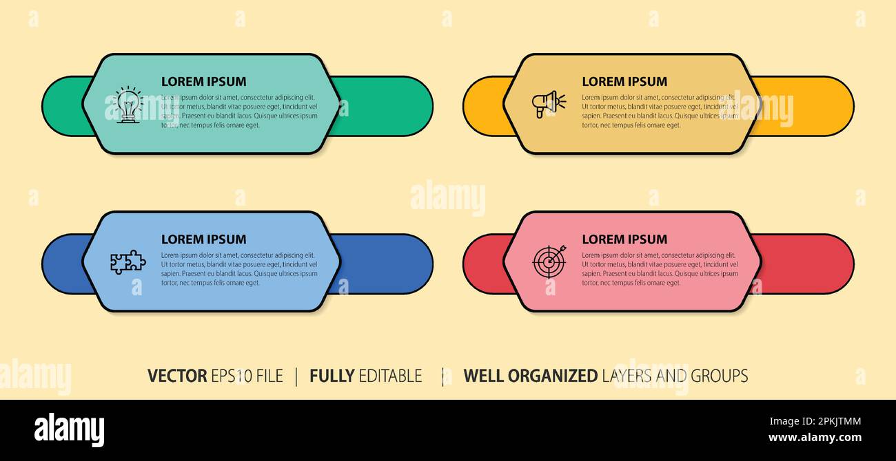 Business Infographic elements with modern design vector. Stock Vector