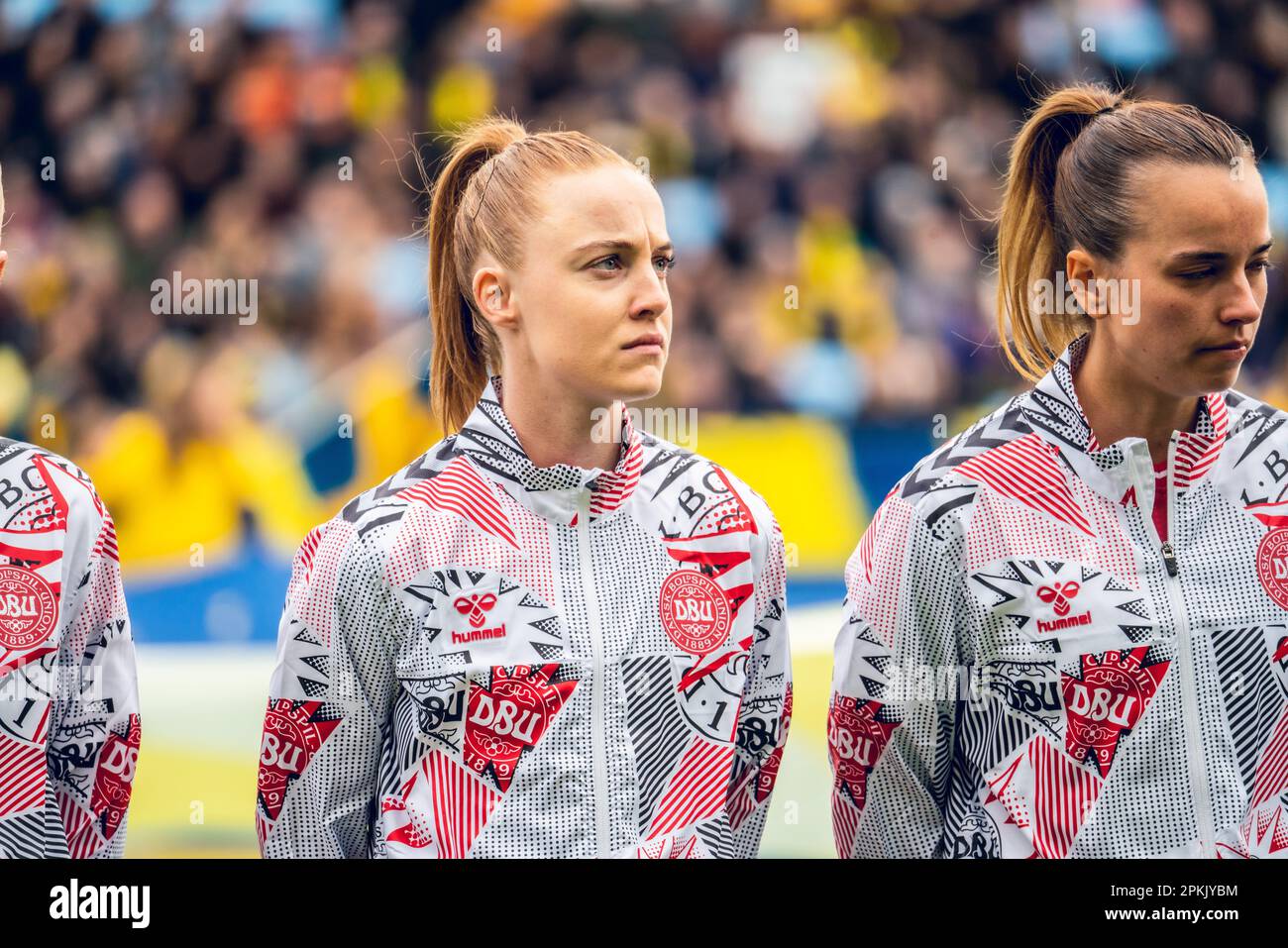 Malmoe, Sweden. 07th Apr, 2023. Karen Holmgaard of Denmark seen during the football friendly between Sweden and Denmark at Eleda Stadion in Malmoe. (Photo Credit: Gonzales Photo/Alamy Live News Stock Photo