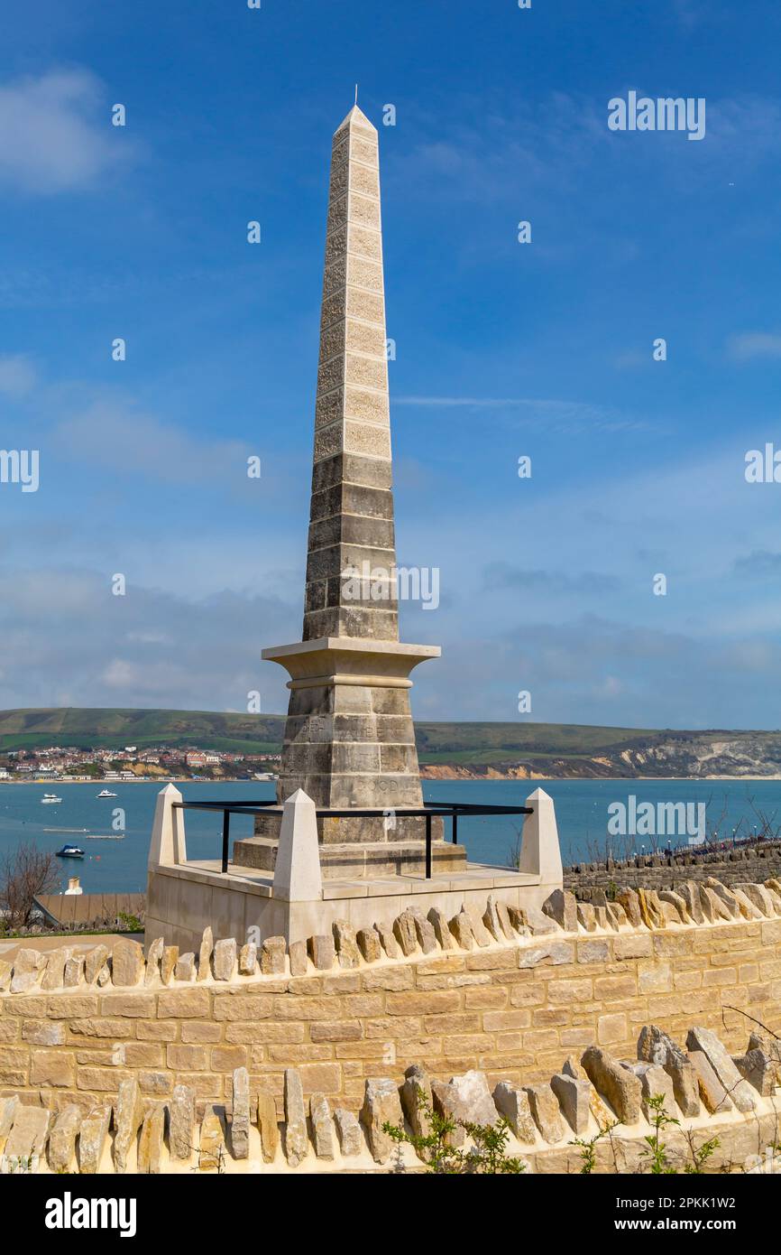 Swanage, Dorset UK. 8th April 2023. Prince Albert Memorial at Prince