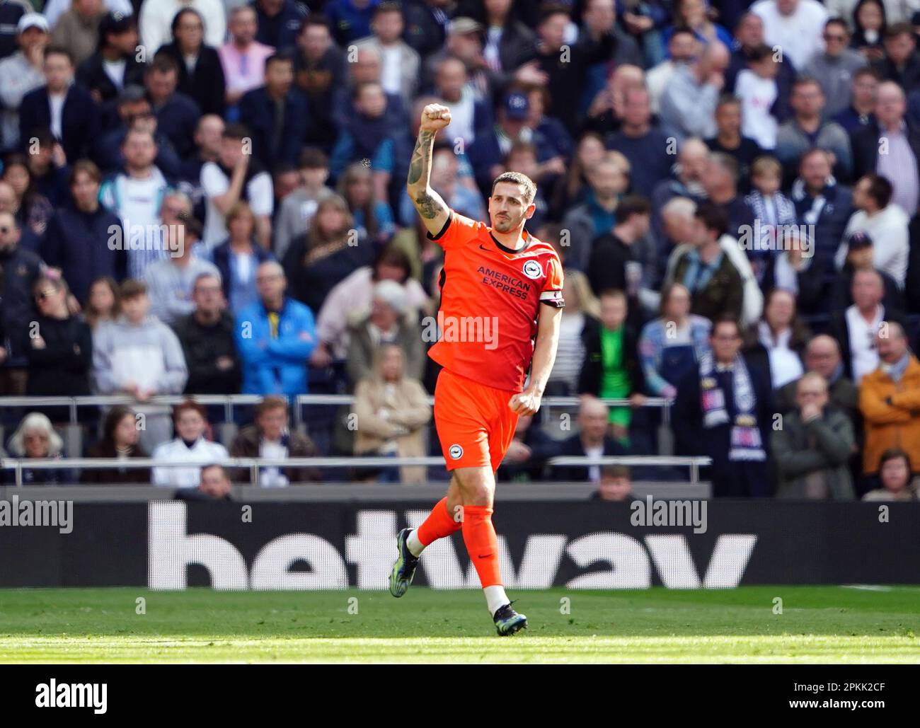 Brighton And Hove Albion's Lewis Dunk Celebrates Scoring Their Side's ...