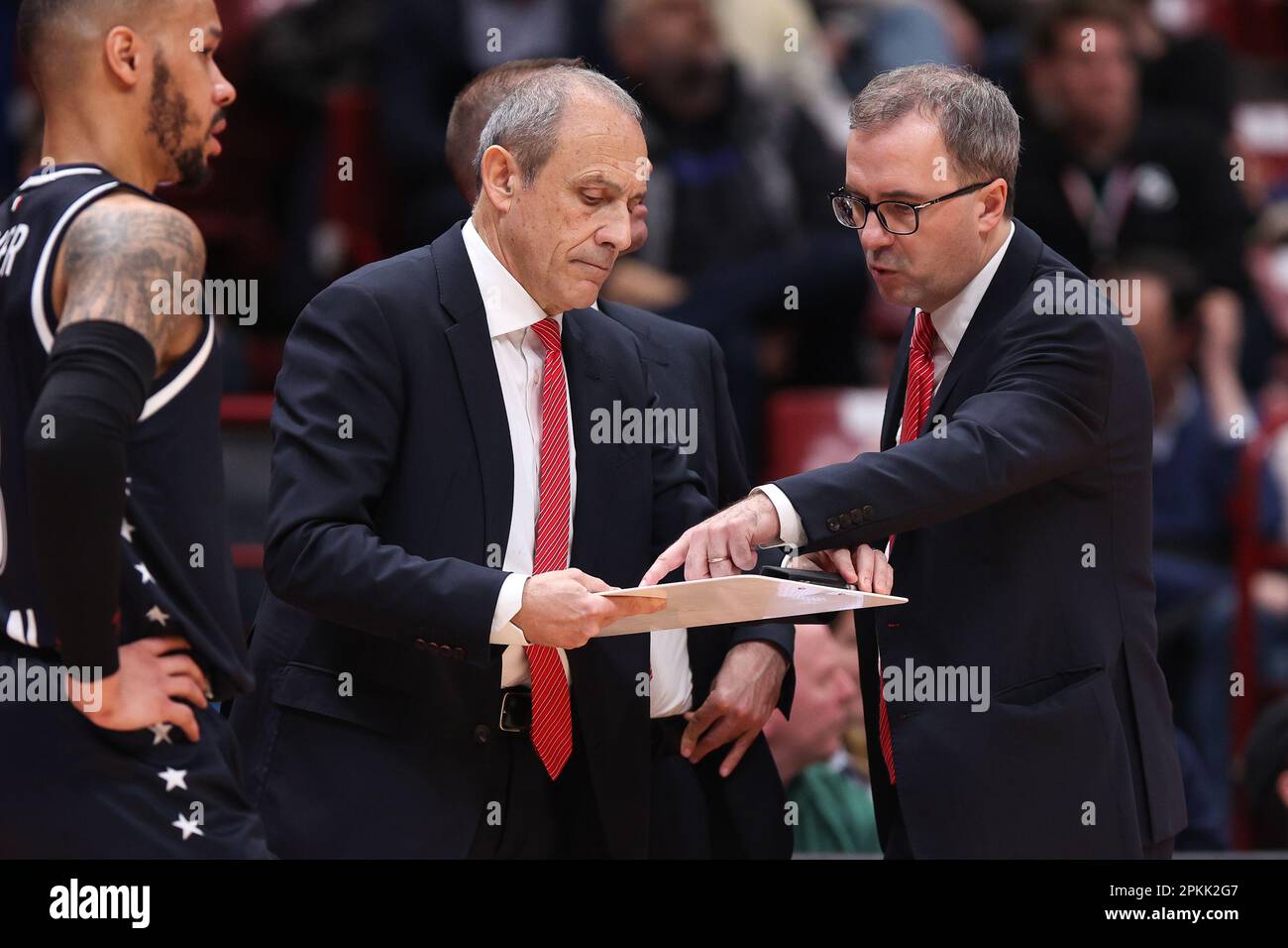 Milan, Italy. 07th Apr, 2023. Italy, Milan, apr 7 2023 Ettore Messina