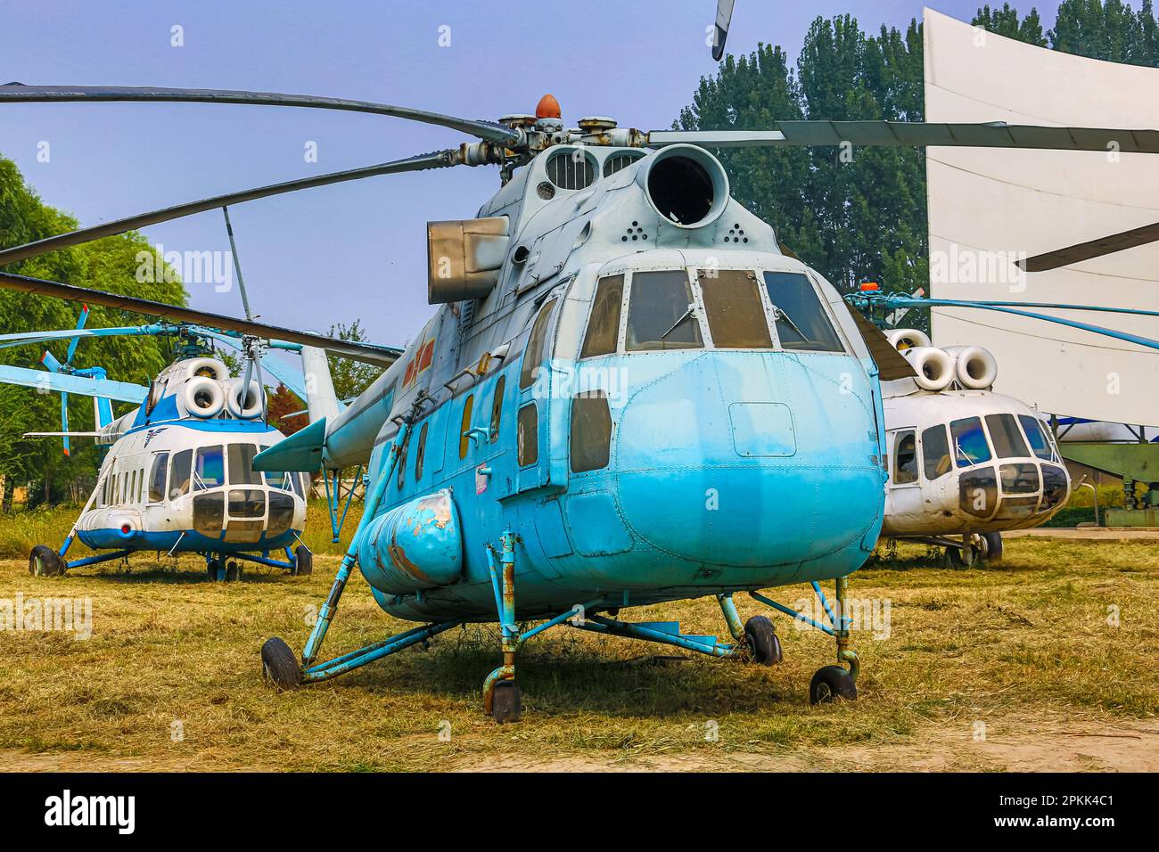 Helicopter at the China Military Aviation Museum, Beijing Stock Photo