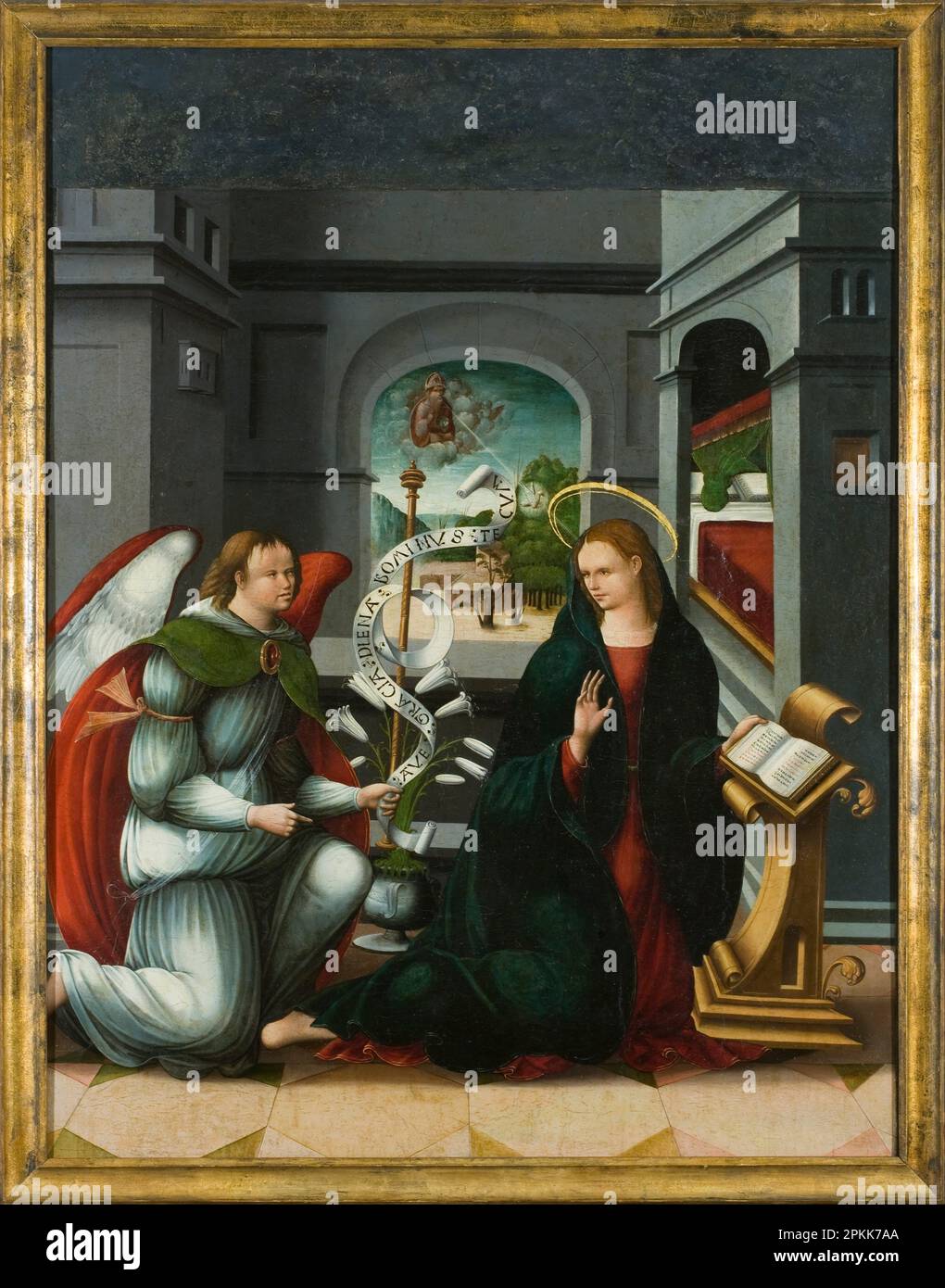 Annunciation from 1530 until 1537 by Andres de Melgar Stock Photo