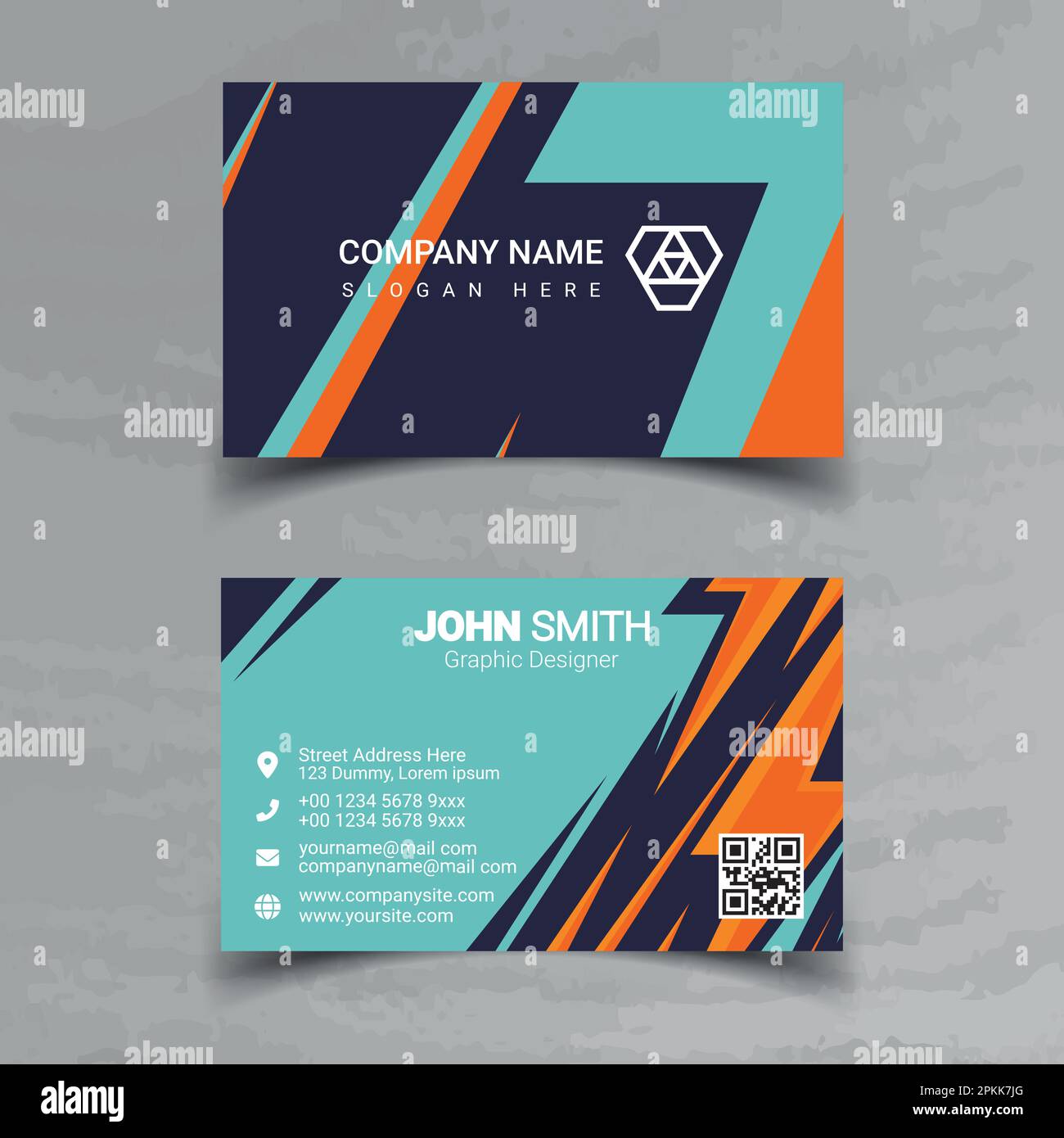 Professional Business Card Design Template For Company Or Business Two