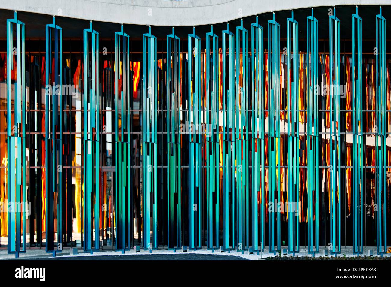 Pavilion facade, Zaragoza, Aragon, Spain Stock Photo