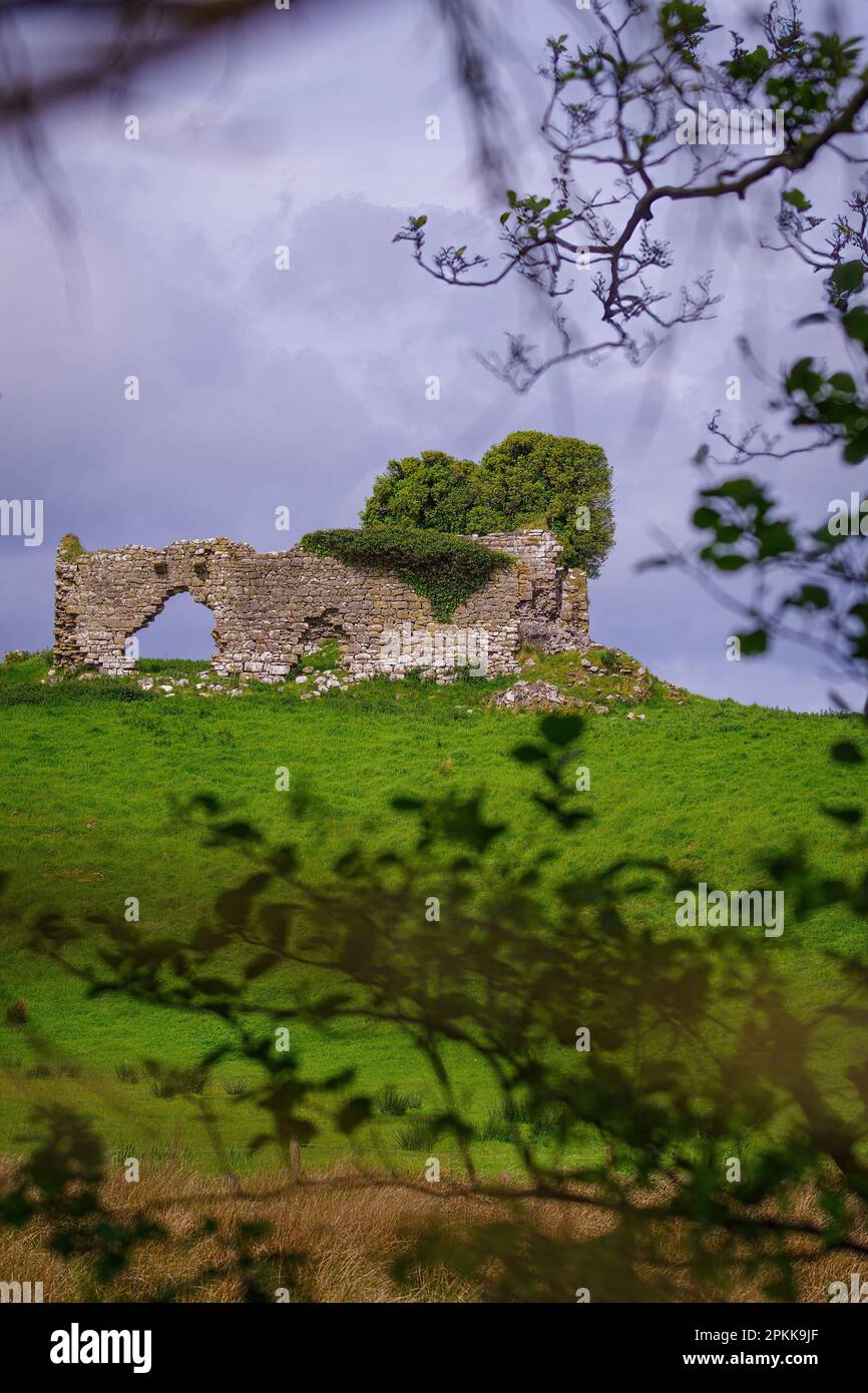 ruins of an old Irish castle Stock Photo