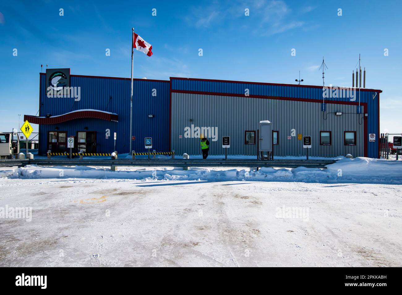 Churchill airport in Manitoba, Canada Stock Photo