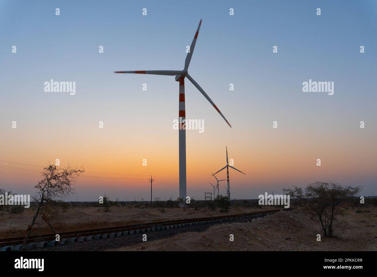Thar desert, Rajasthan, India 15.10.2019 Pre dawn light in desert