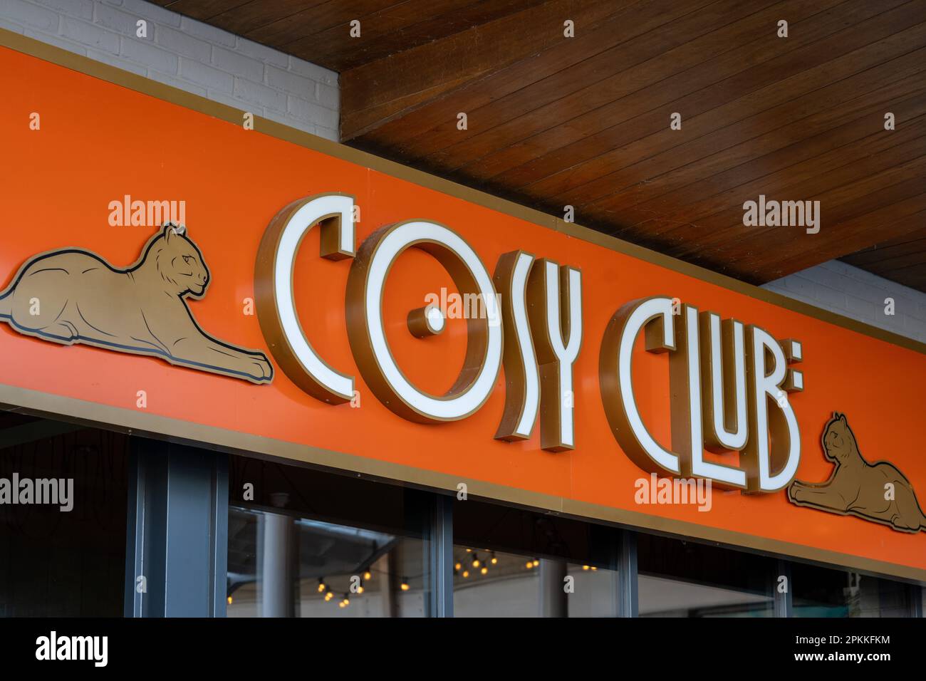 Cosy Club sign. Stock Photo