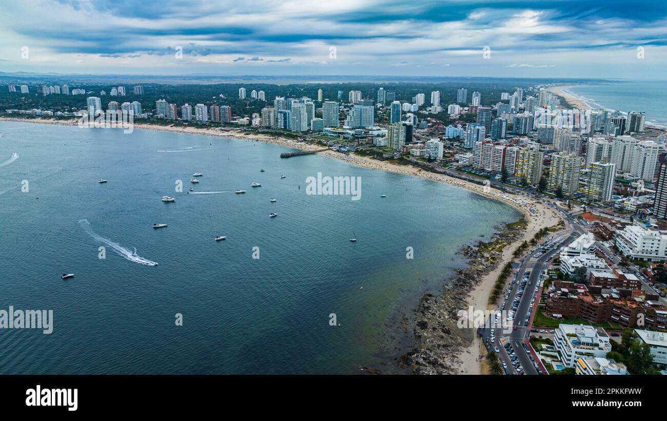 Aerial of Punta del Este, Uruguay, South America Stock Photo