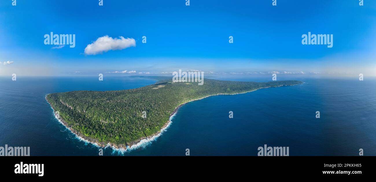 Aerial of Christmas Island, Australian Indian Ocean Territory, Australia, Indian Ocean Stock Photo