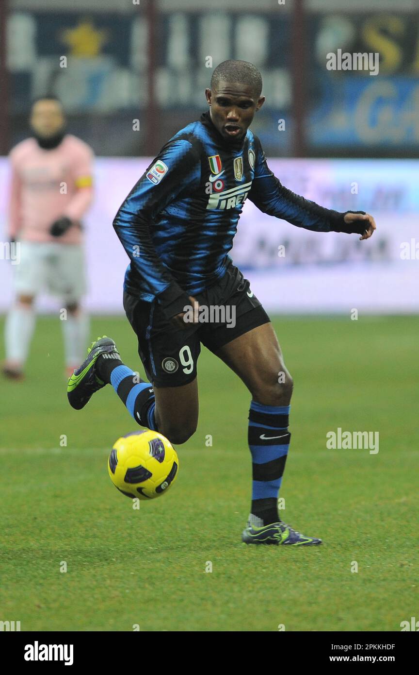 Milan, Italy, 30/11/2011 : Samuel Eto’o during the match Inter Palermo Stock Photo