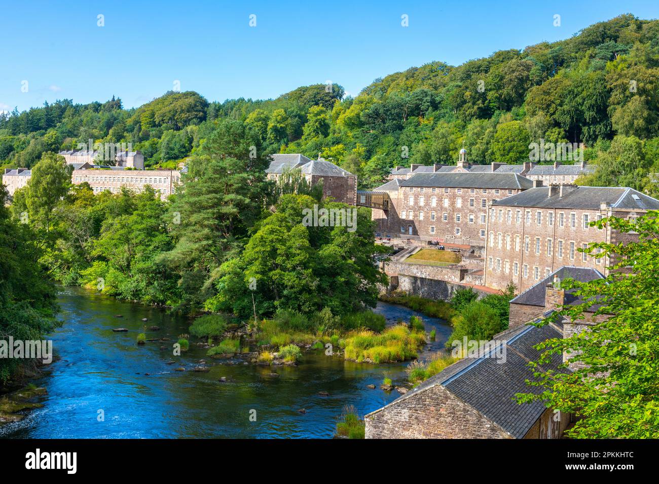 River Clyde, New Lanark, UNESCO World Heritage Site, Lanarkshire, Scotland, United Kingdom, Europe Stock Photo