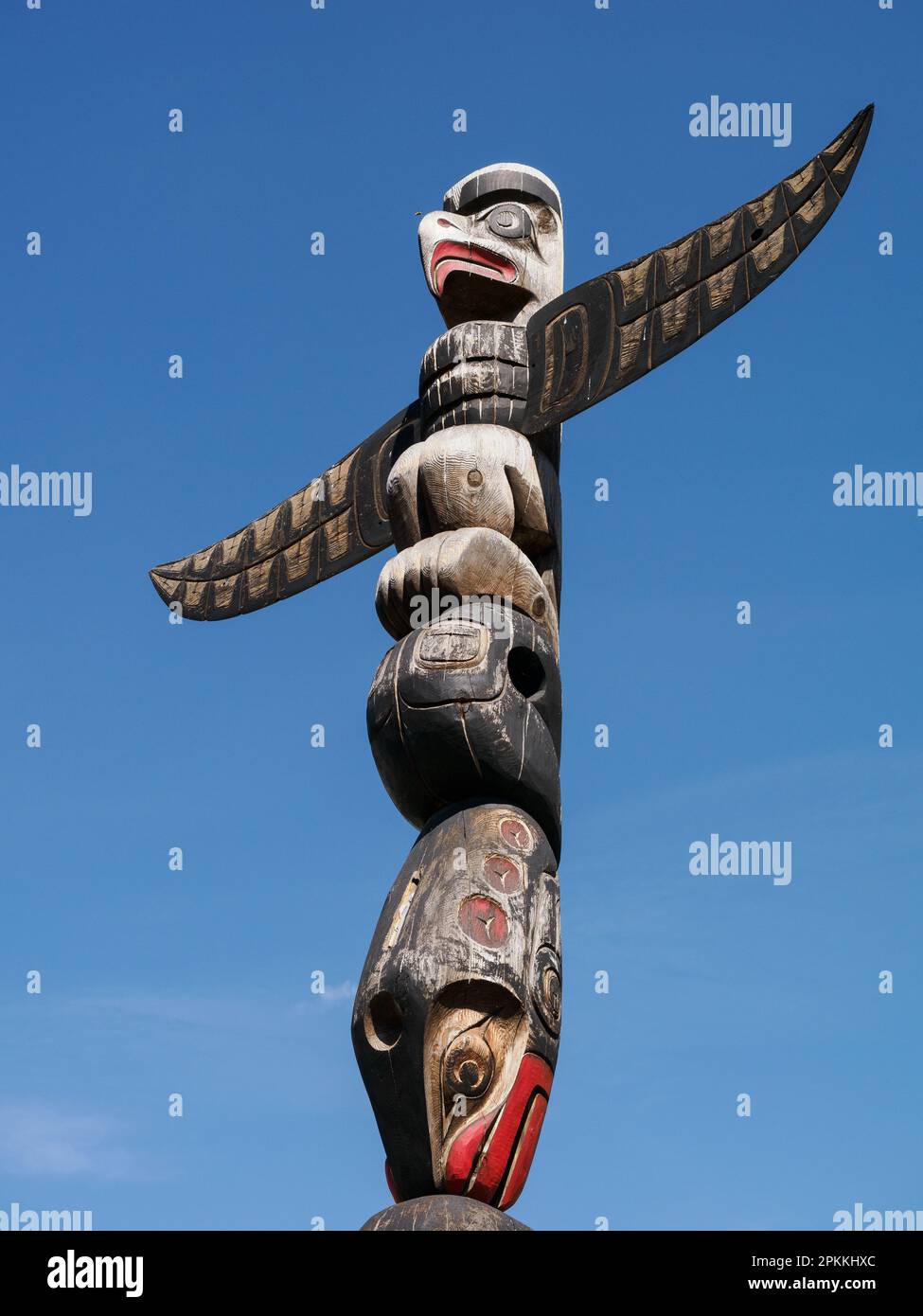 First Nations totem pole, Duncan, Vancouver Island, British Columbia