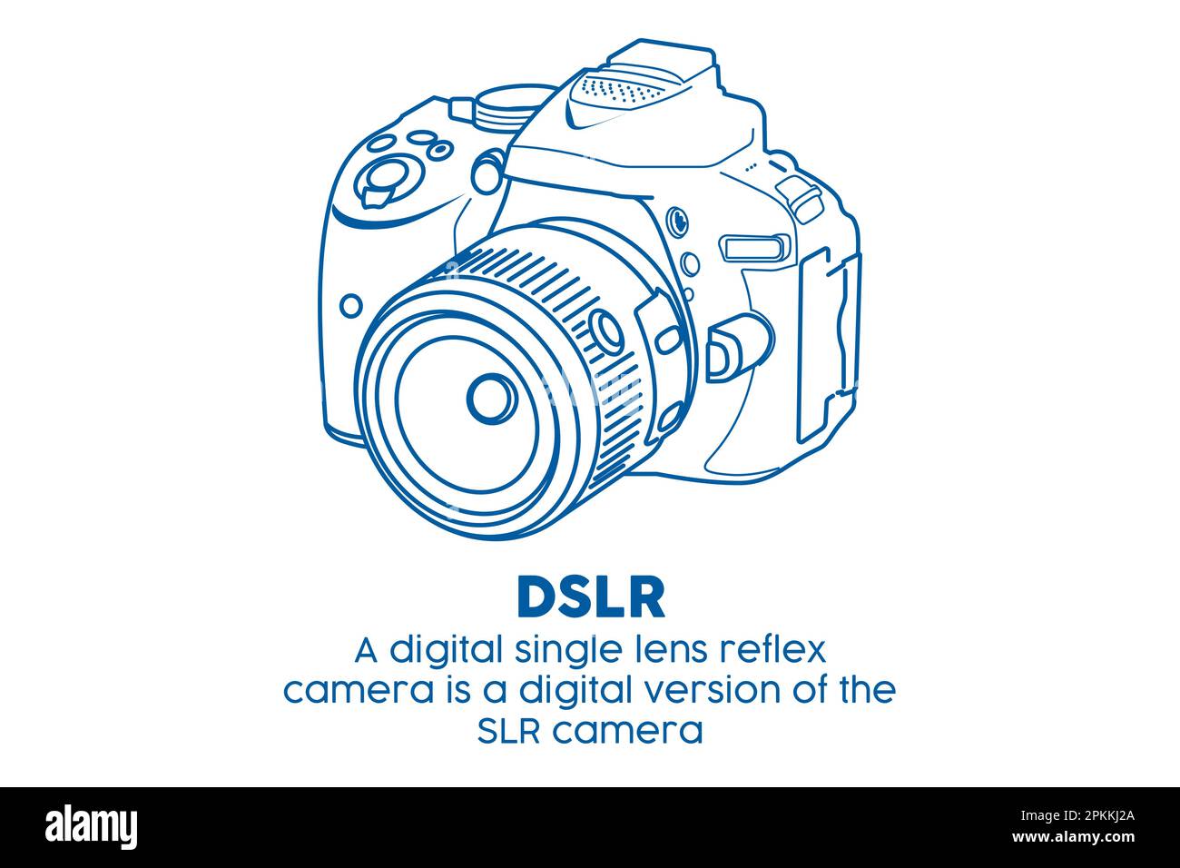 Single line drawing camera Cut Out Stock Images & Pictures - Alamy