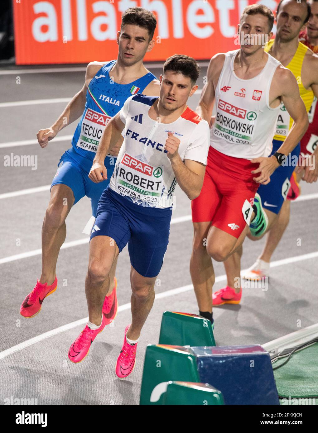 Benjamin Robert of France competing in the men’s 800m semi final at the