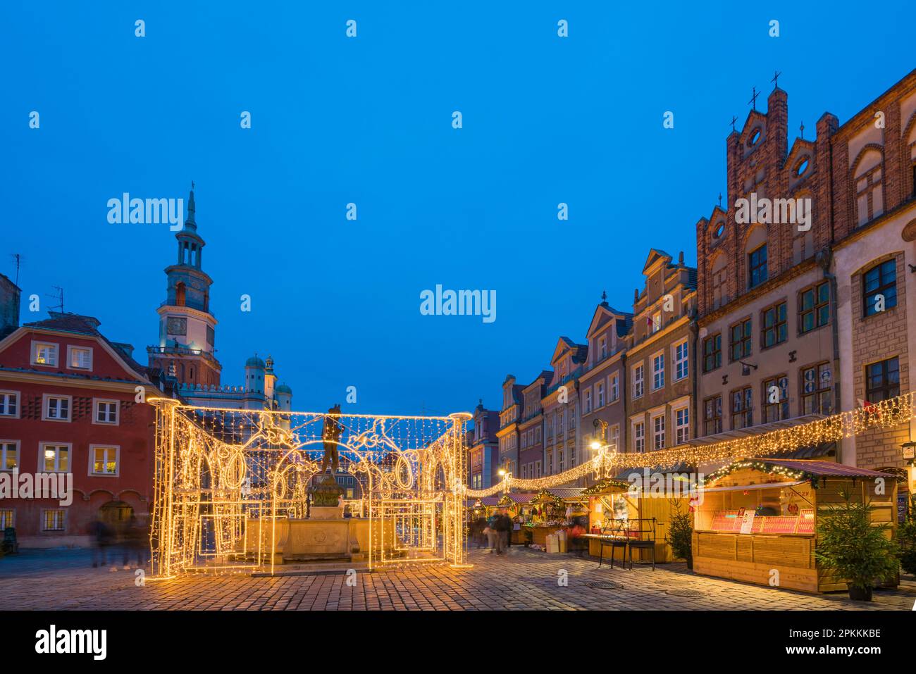 Christmas markets at Old Market Square, Poznan, Poland, Europe Stock Photo