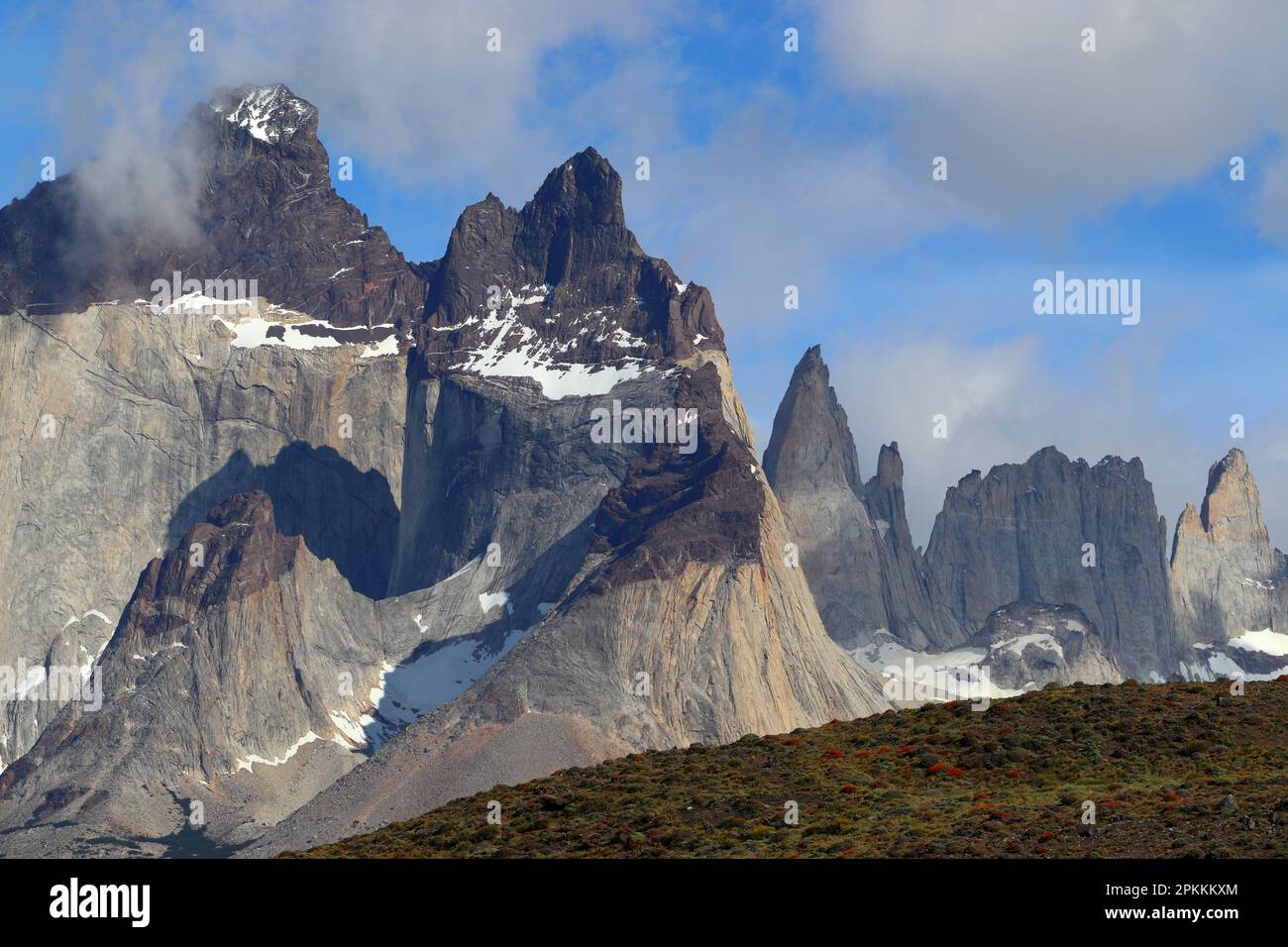 Torres and Cuernos, Torres del Paine National Park, Patagonia, Chile, South America Stock Photo
