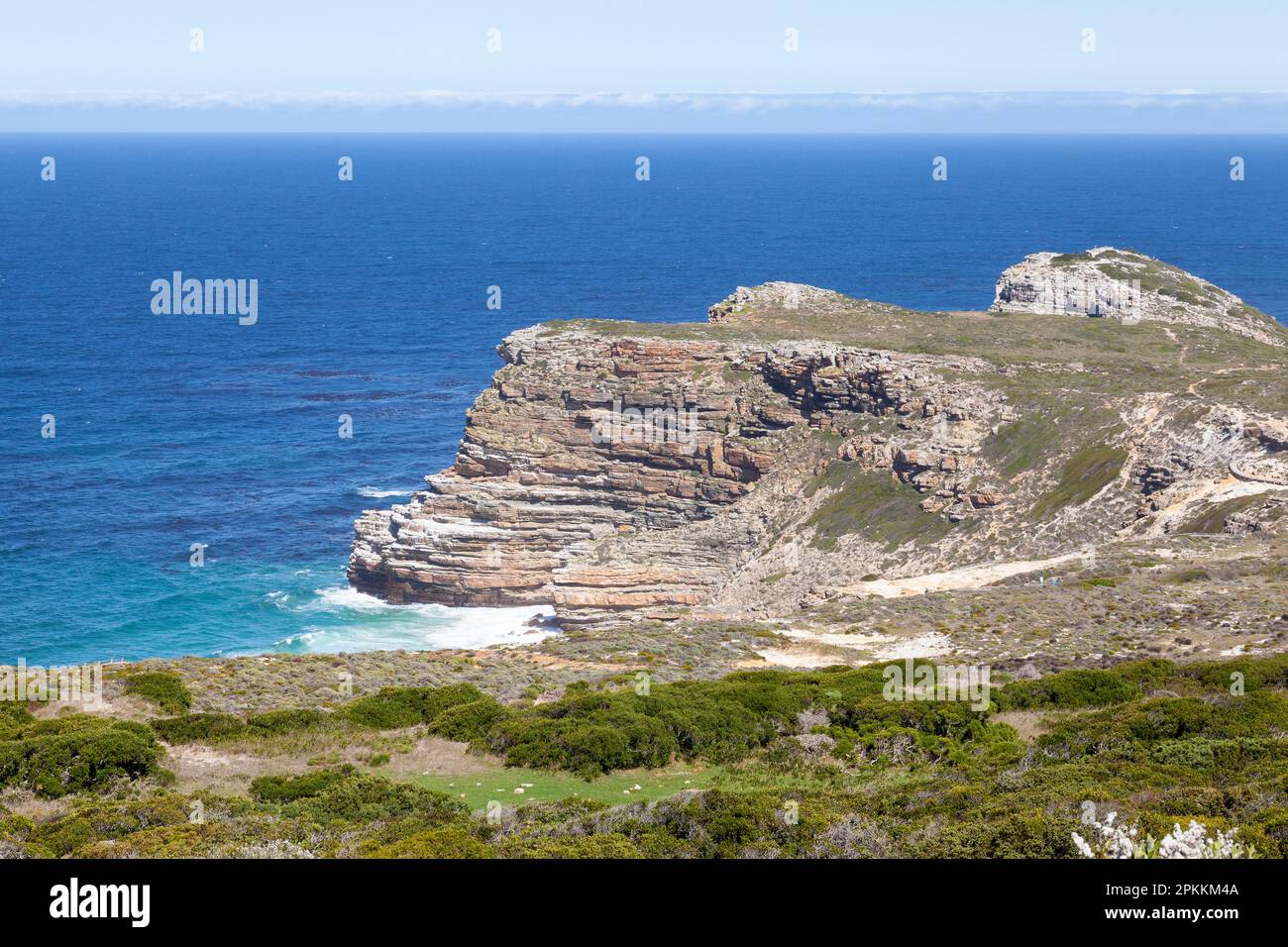 Landscape view of the Cape of Good Hope promontory or Cape Point, Cape 
