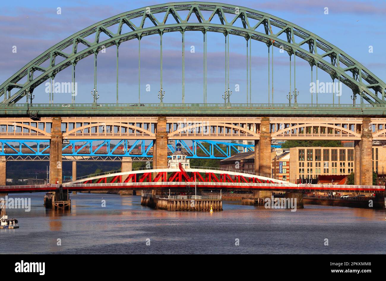 Bridges over the River Tyne, Newcastle-upon-Tyne, Tyne and Wear, England, United Kingdom, Europe Stock Photo