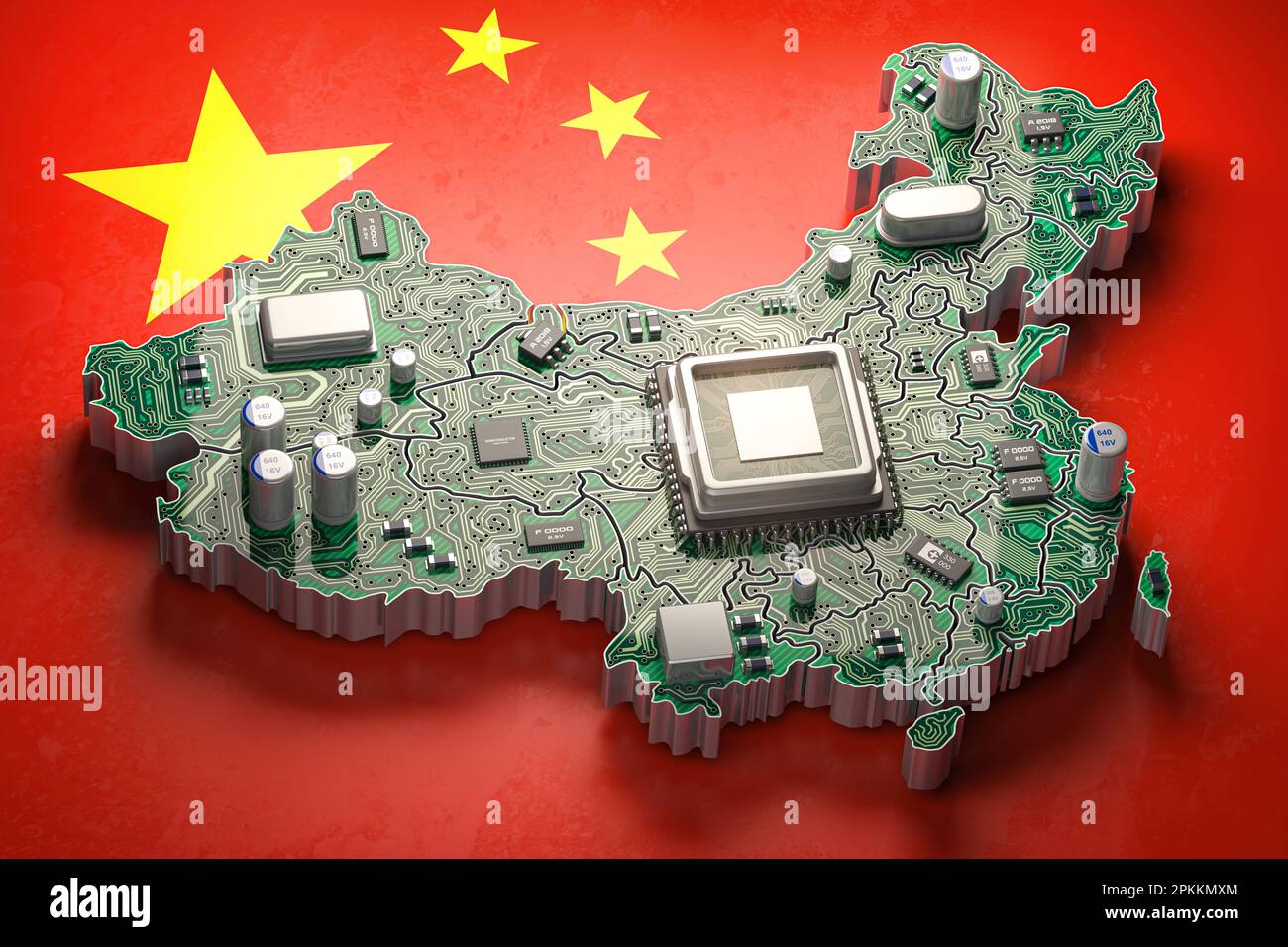 China semiconductor industry, computer chips manufacturing and