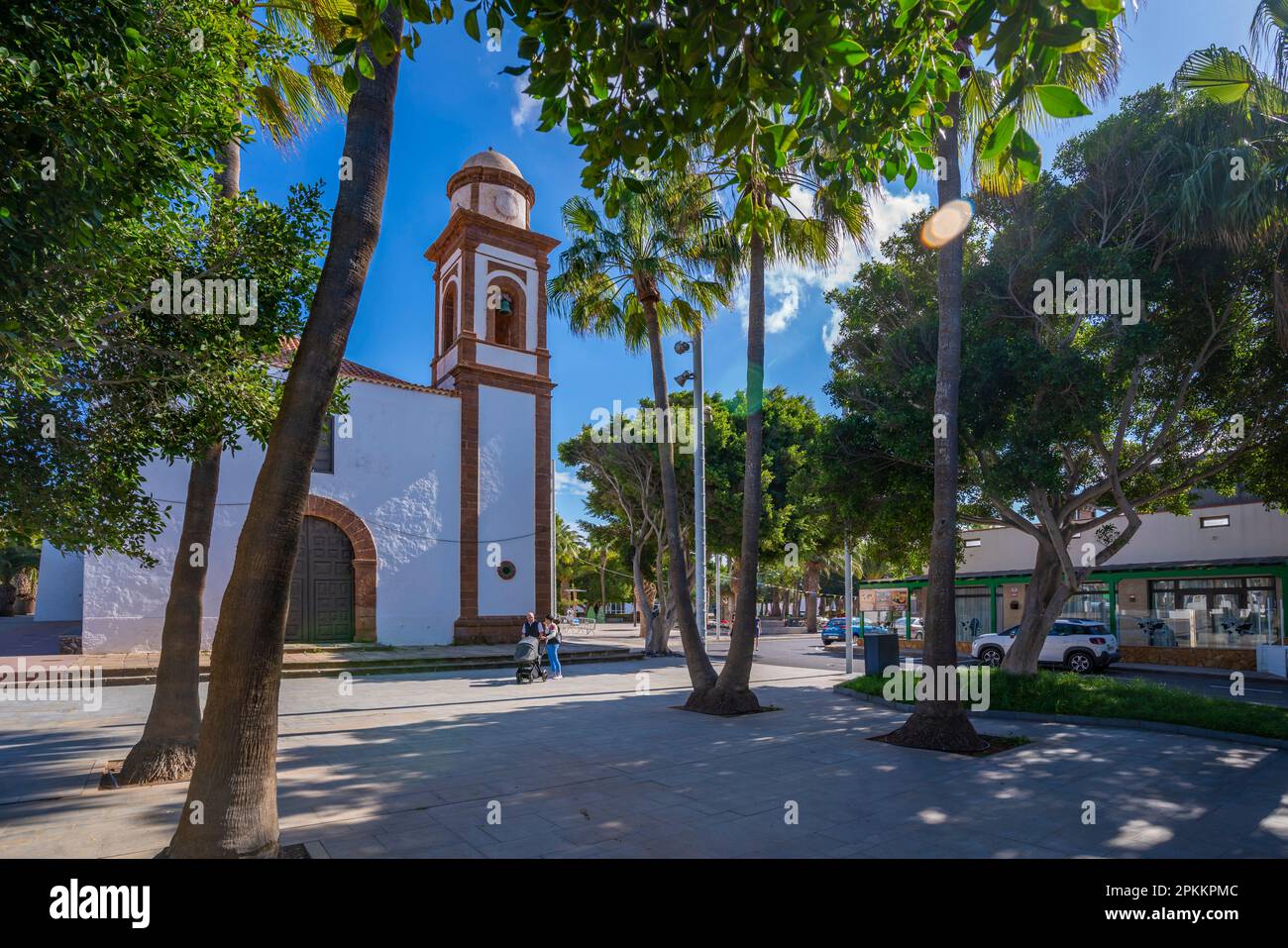 View of Iglesia de Nuestra Senora de Antigua Church, Antigua, Fuerteventura, Canary Islands, Spain, Atlantic, Europe Stock Photo