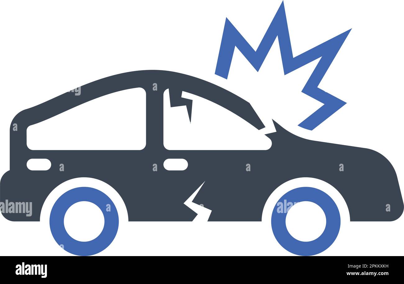 Car Crash Icon Stock Vector Image & Art Alamy