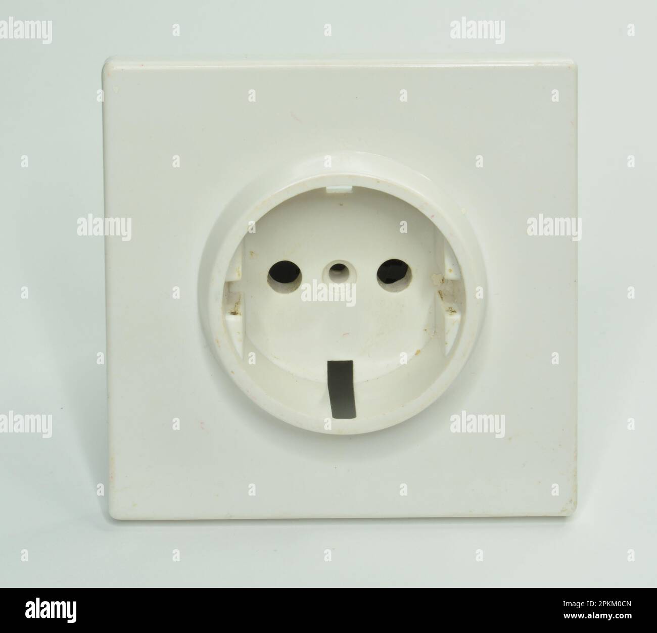 Vintage electric socket isolated on gray background Stock Photo - Alamy