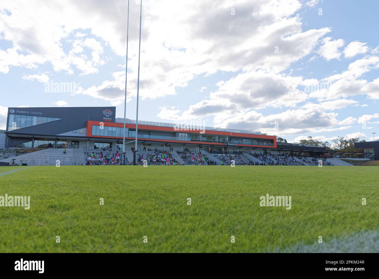 A general view Concord Oval before the Buildcorp Super W match between the Waratahs and the Drua at Concord Oval on April 8, 2023 in Sydney, Australia Stock Photo