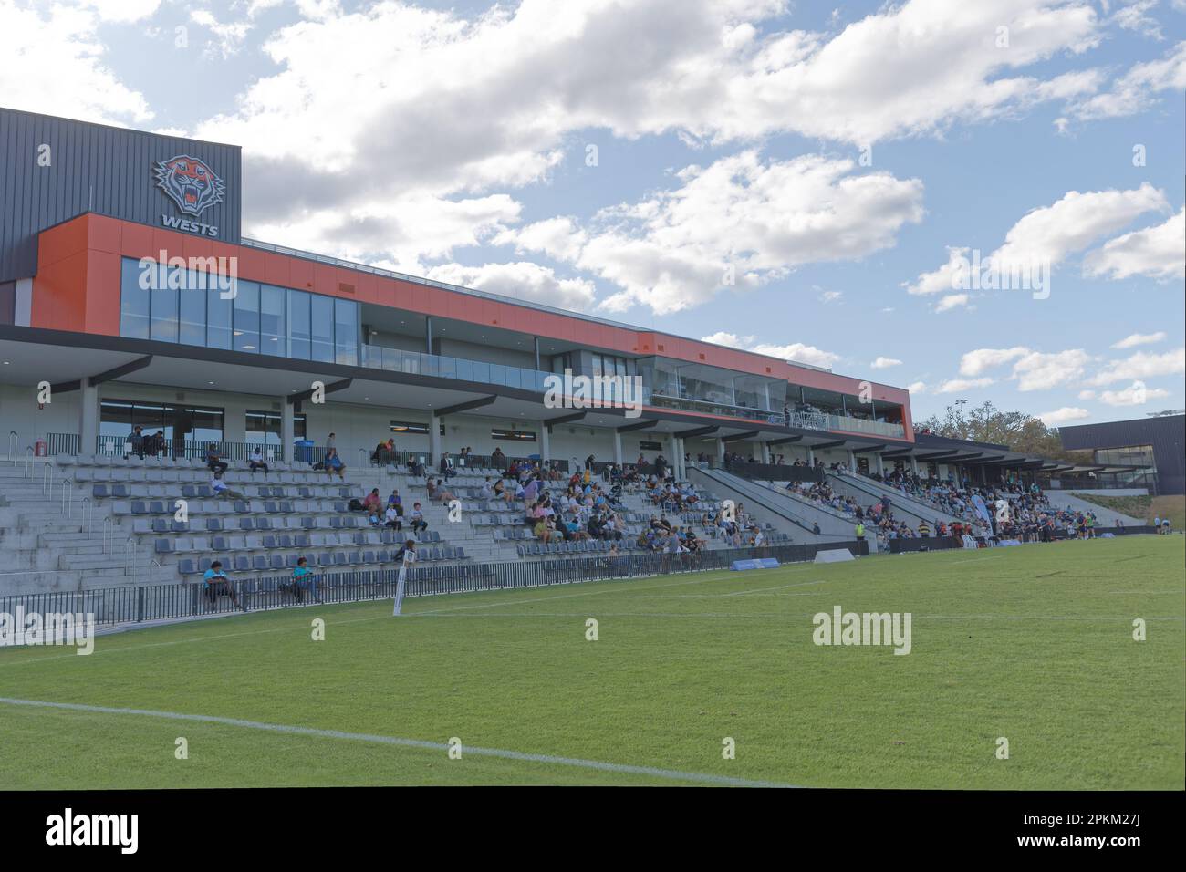 A general view Concord Oval before the Buildcorp Super W match between the Waratahs and the Drua at Concord Oval on April 8, 2023 in Sydney, Australia Stock Photo