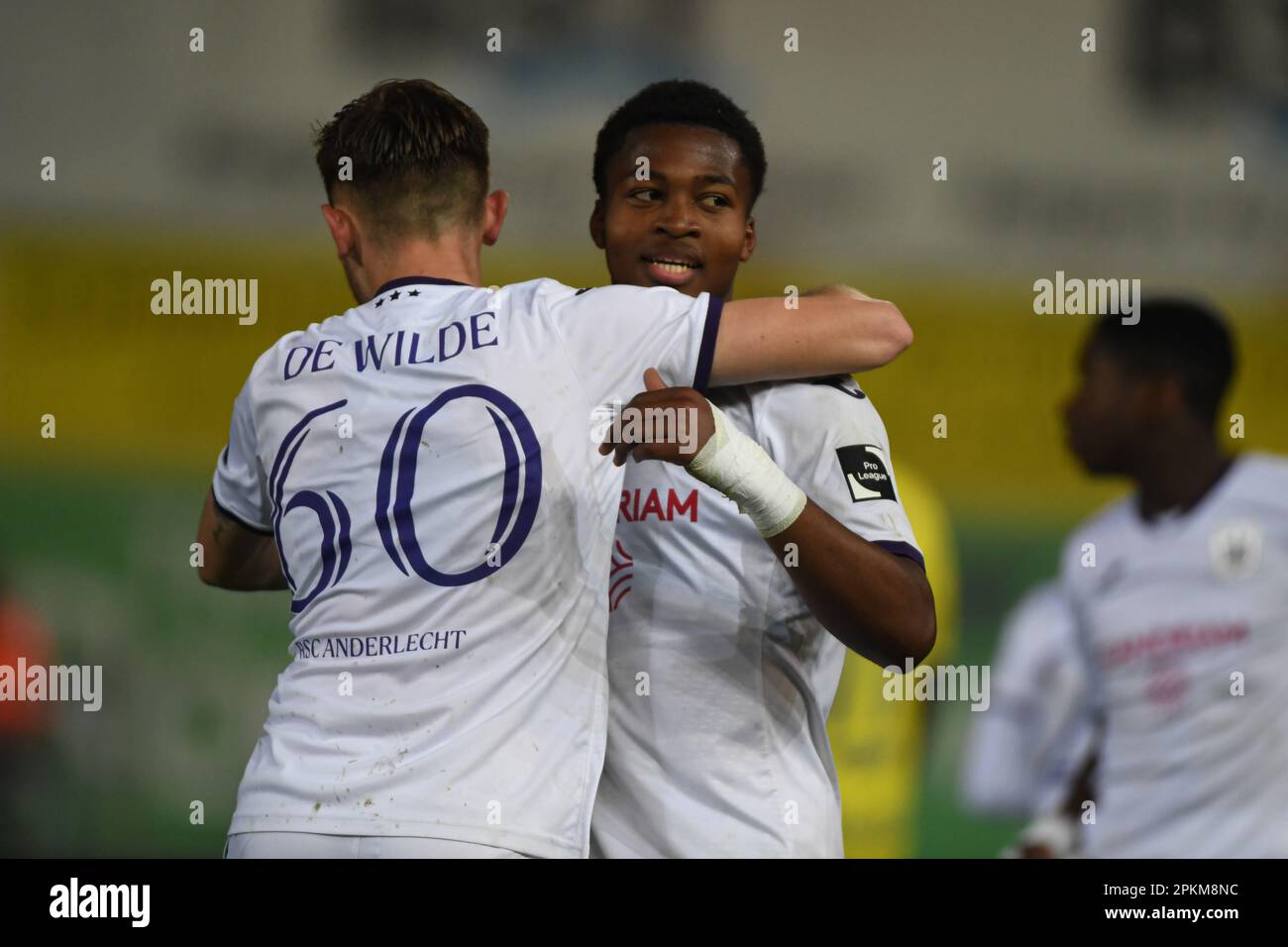 RSCA Futures' Mohamed Bouchouari celebrates after scoring during a soccer  match between RSC Anderlecht Futures (u23) and SK Beveren, Saturday 27  August 2022 in Brussels, on day 3 of the 2022-2023 'Challenger