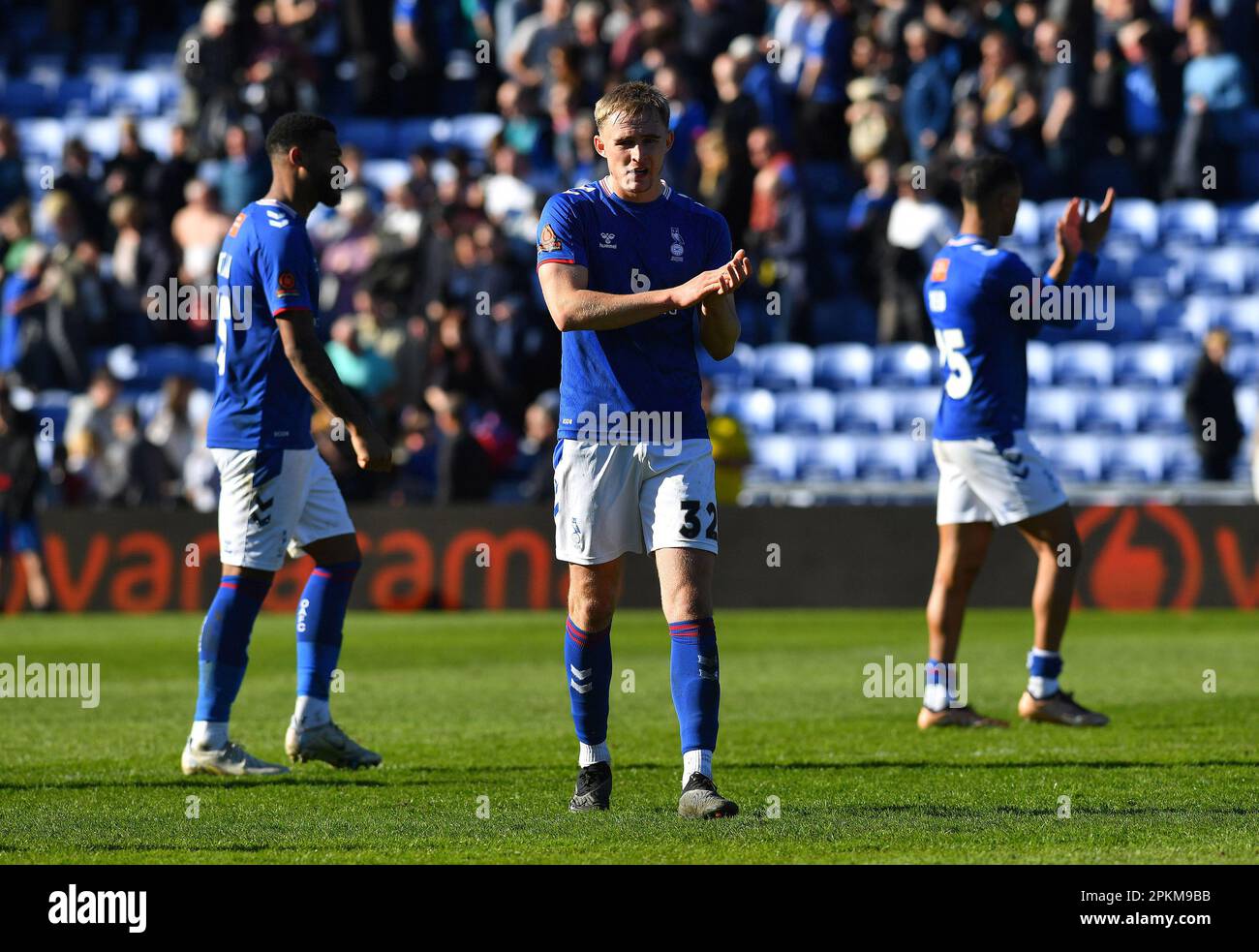 during the Vanarama National League match between Oldham Athletic and  Altrincham at Boundary Park, Oldham on Friday 7th April 2023. (Photo: Eddie  Garvey