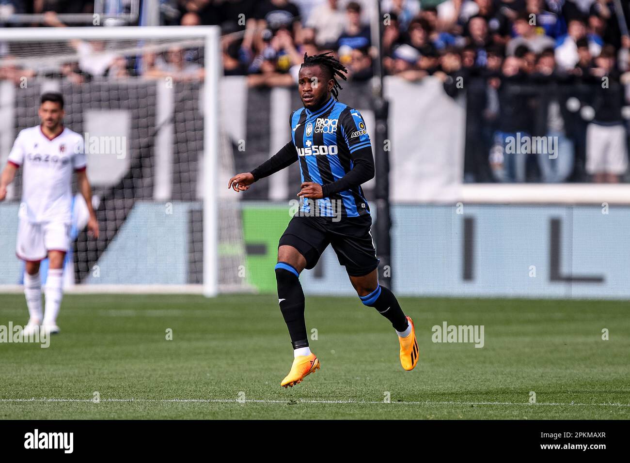 Bergano, Italy, 8 April, 2023. Ademola Lookman (11 Atalanta) in action during Serie A match