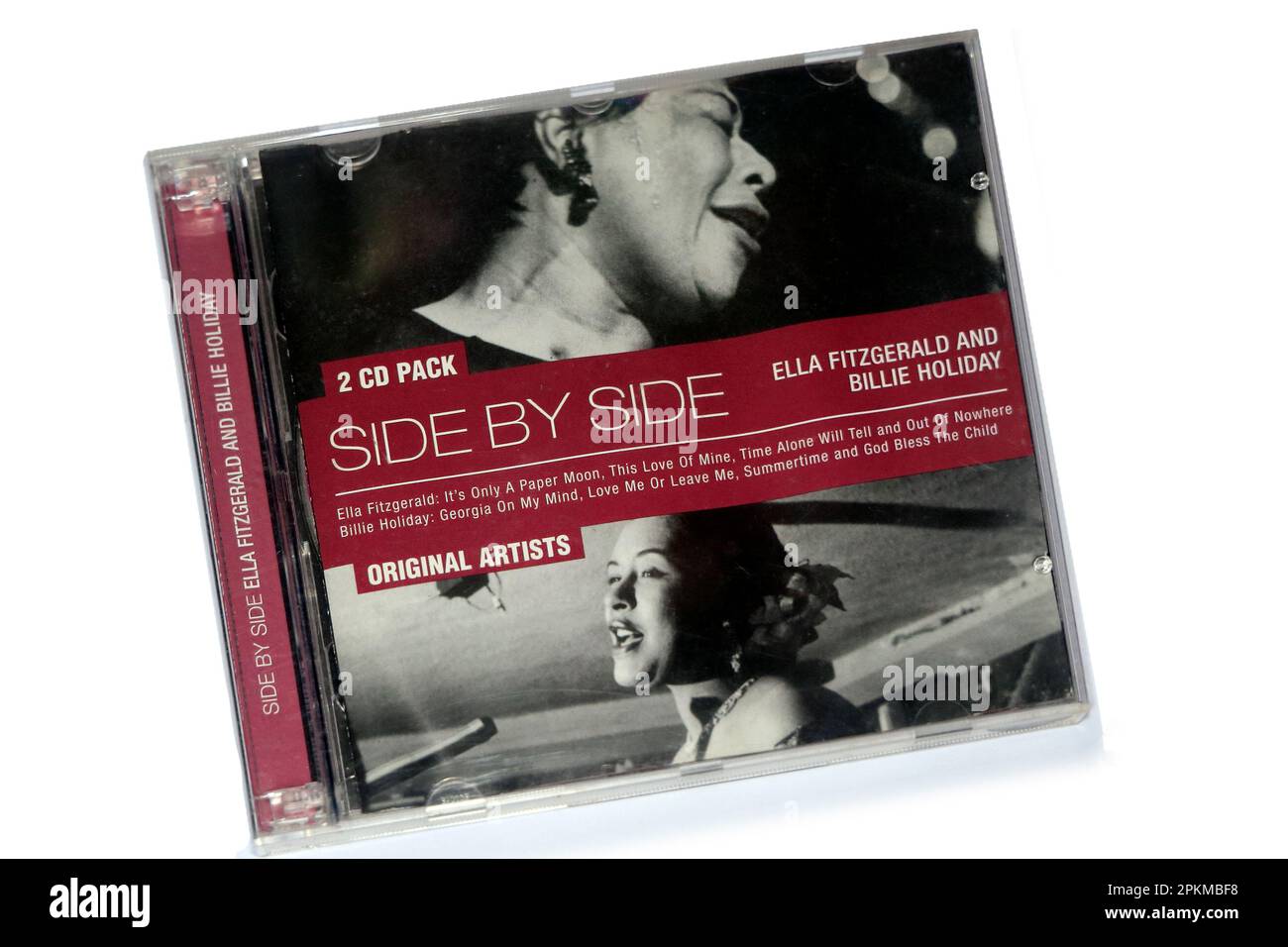 Ella Fitzgerald and Billie Holiday -Side By Side - Music CD cover. cym Stock Photo