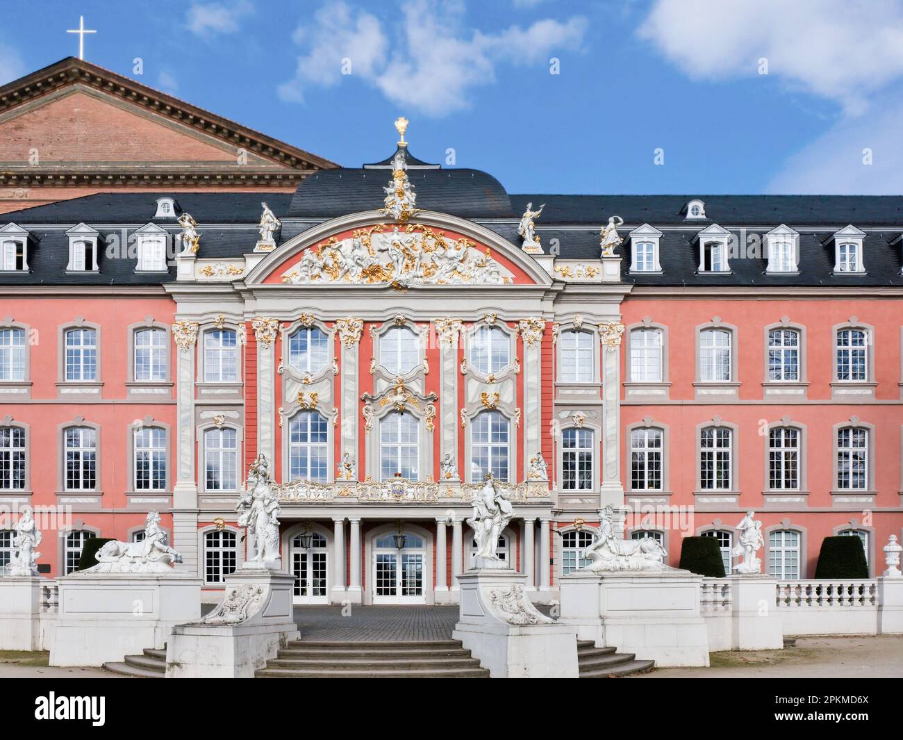 The Electoral Palace,German: Kurfürstliches Palais, in Trier, Germany, was the residence of the Archbishops and Electors of Trier from the 16th centur Stock Photo