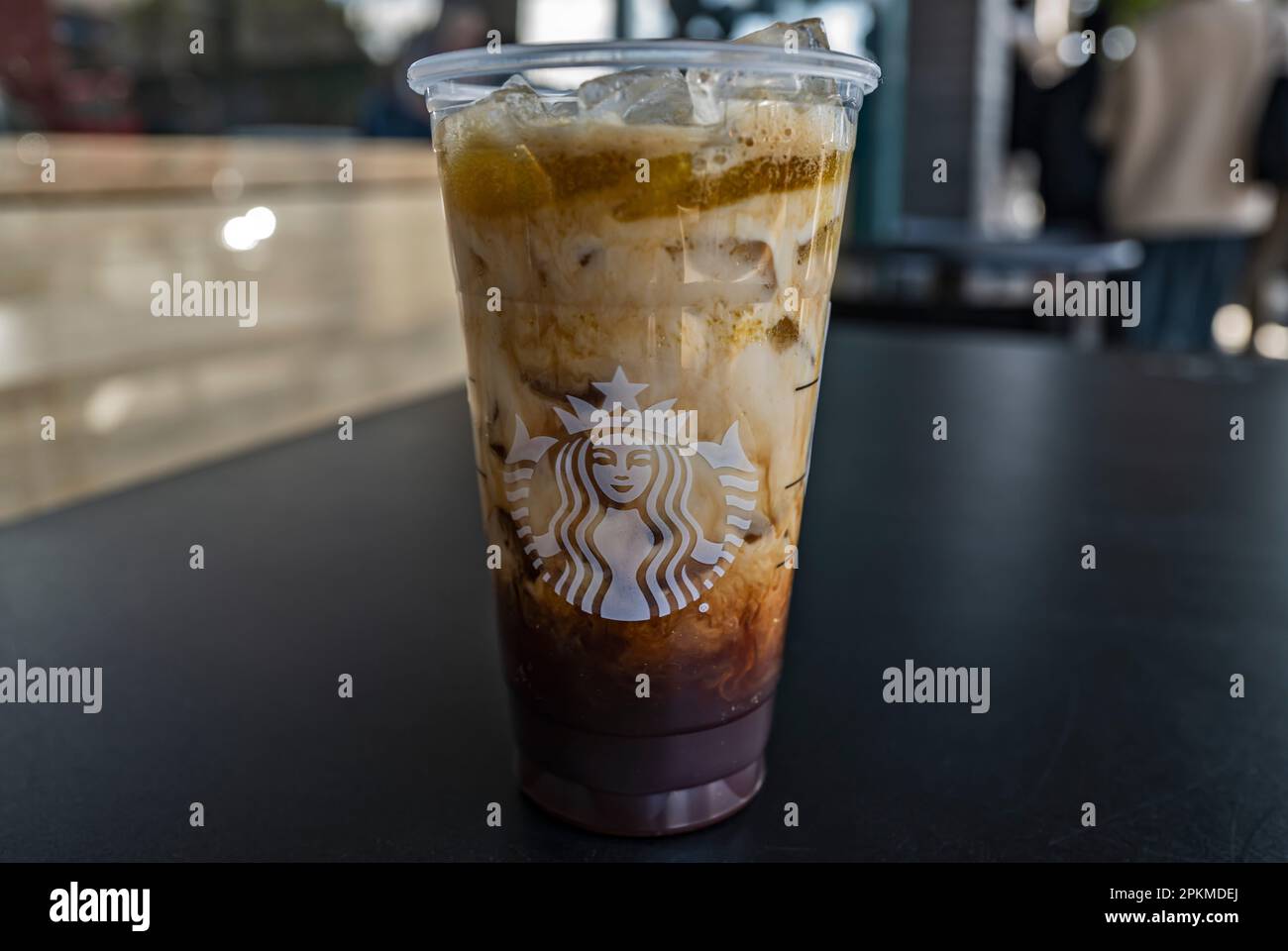 Los Angeles, USA. 03rd Apr, 2023. New Oleato coffee drinks from