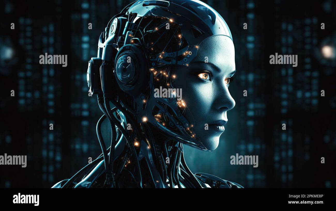 Binary matrix code with face hi-res stock photography and images - Alamy