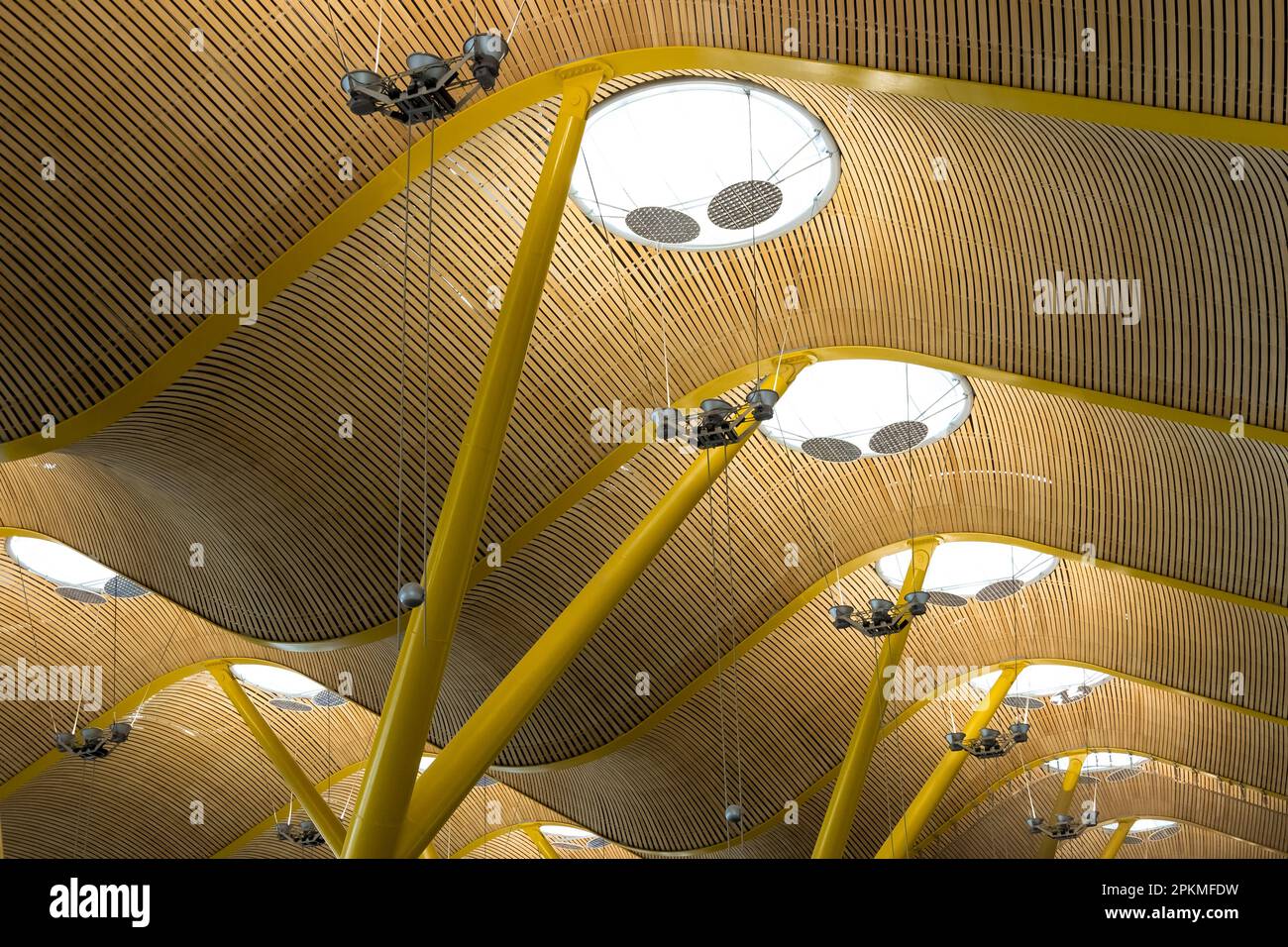 Architectural Detail Of Adolfo Suárez Madrid Barajas Airport Commonly