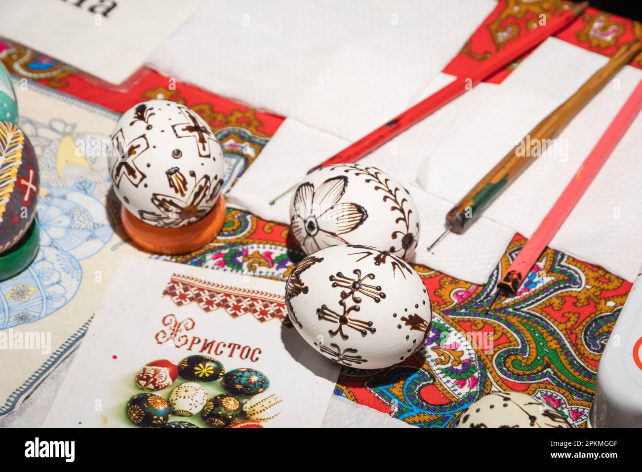 Lviv Ukraine 06th Apr 2023 Traditional Ukrainian Easter Eggs Are lviv-ukraine-06th-apr-2023-traditional-ukrainian-easter-eggs-are