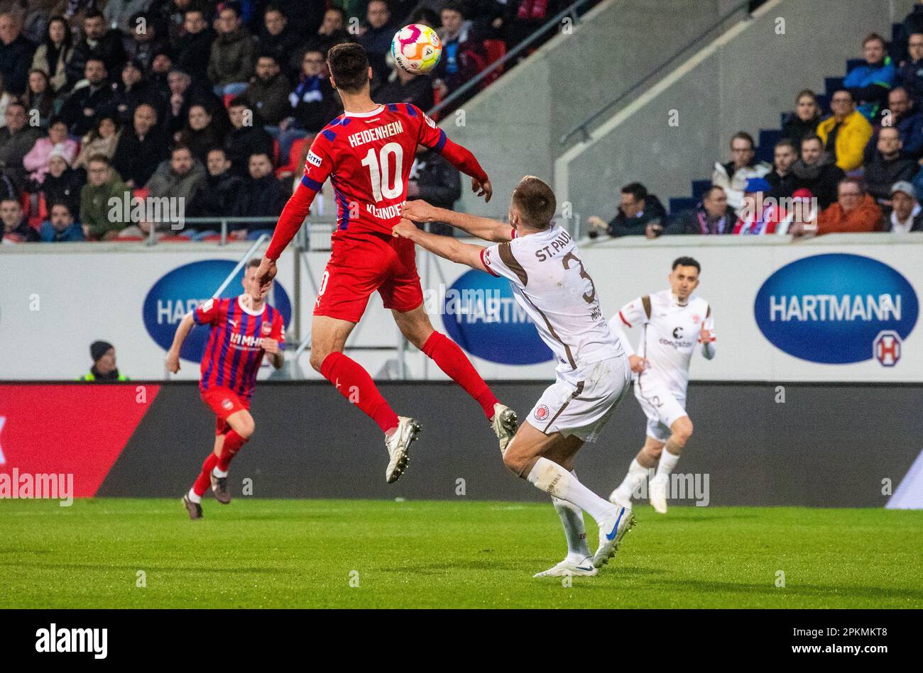 Heidenheim, Germany. 08th Apr, 2023. Soccer: 2nd Bundesliga, 1. FC ...